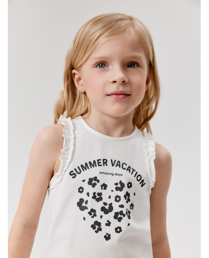 Майка детская для девочек Kalanta молочный