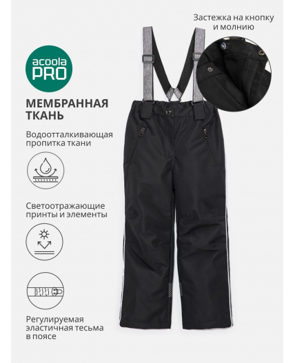 Брюки (утепленные) детские Leon черный