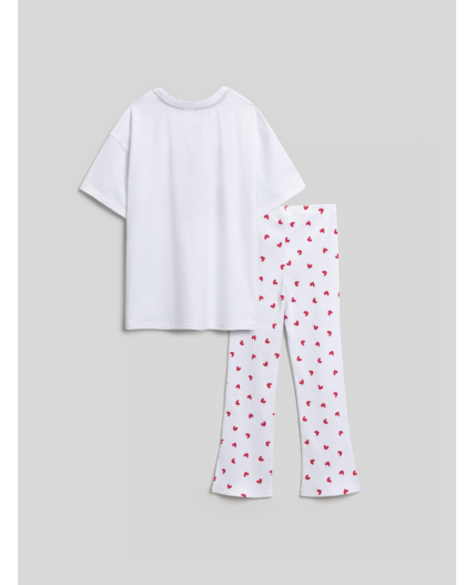 Набор для девочек ((1)футболка и (2)брюки) Lorett белый