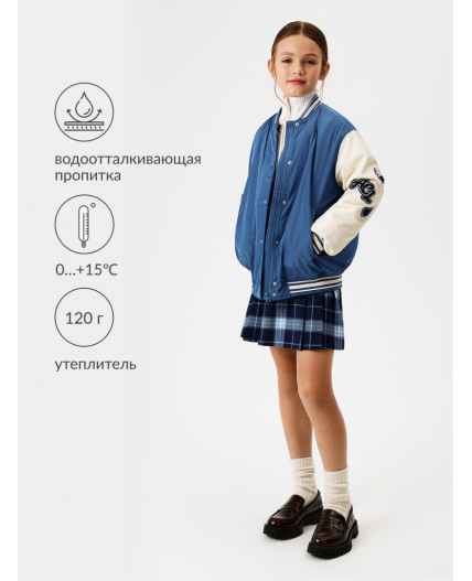 Куртка детская для девочек Luva бело-голубой