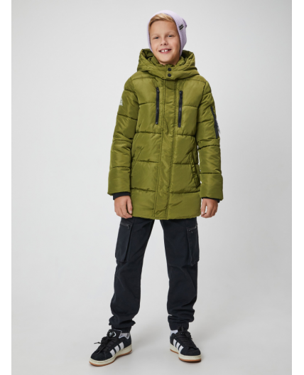 Пальто детское для мальчиков Rabban хаки
