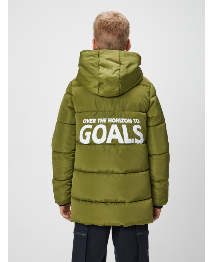 Пальто детское для мальчиков Rabban хаки