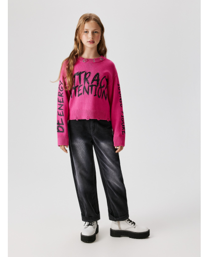 Брюки детские для девочек Saturn темно-серый