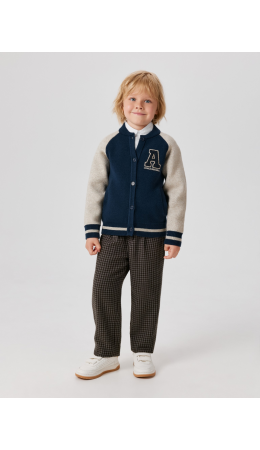 Брюки детские для мальчиков Savos коричневая клетка