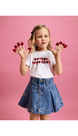 Футболка детская для девочек Selena1 белый