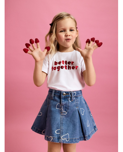 Футболка детская для девочек Selena1 белый