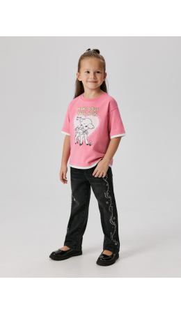 Брюки джинсовые детские для девочек Sulak черный