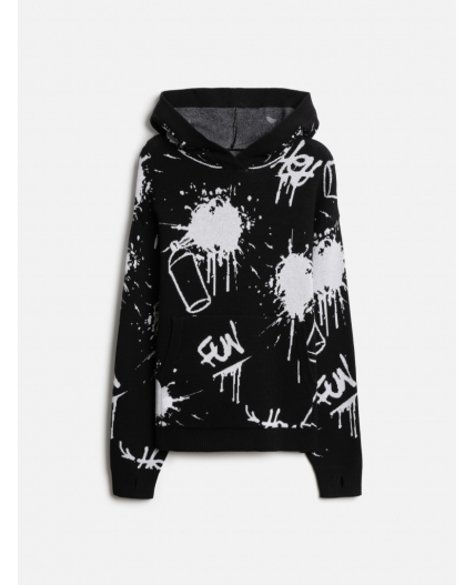 Джемпер детский для мальчиков Teo черно-белый