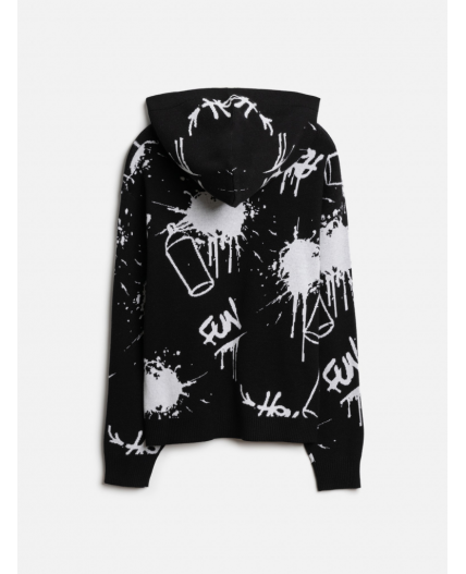 Джемпер детский для мальчиков Teo черно-белый