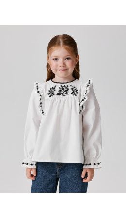 Блузка детская для девочек Vega белый