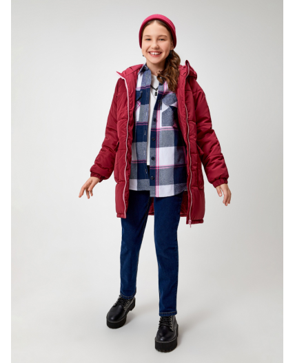 Куртка детская для девочек Yueh бордовый