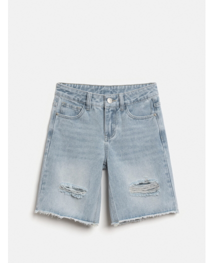 Шорты джинсовые детские для девочек Albano светло-голубой