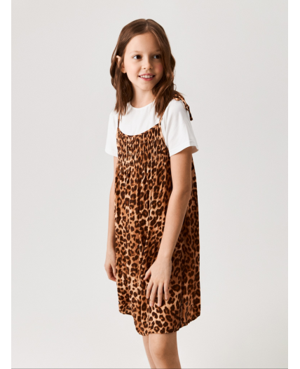 Платье детское для девочек Bata леопардовый принт
