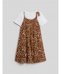 Платье детское для девочек Bata леопардовый принт