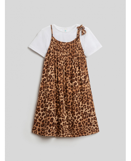 Платье детское для девочек Bata леопардовый принт
