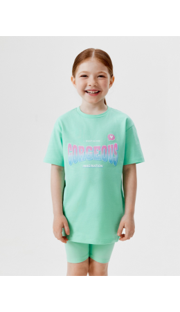 Футболка детская для девочек Berlinia мятный