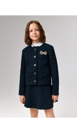 Жакет детский для девочек Defne_D темно-синий