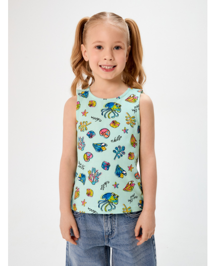 Блузка-топ детская для девочек Delfin набивка