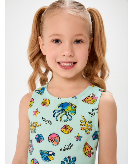Блузка-топ детская для девочек Delfin набивка