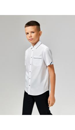 Сорочка верхняя детская для мальчиков Dragan белый