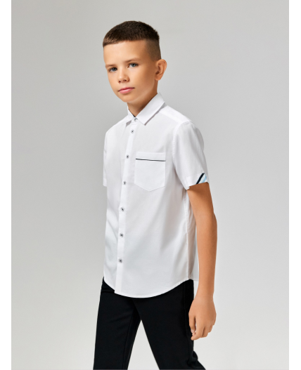 Сорочка верхняя детская для мальчиков Dragan белый