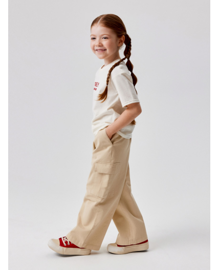 Брюки детские для девочек Jordans_pn бежевый