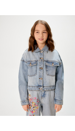 Куртка джинсовая детская для девочек Marko голубой
