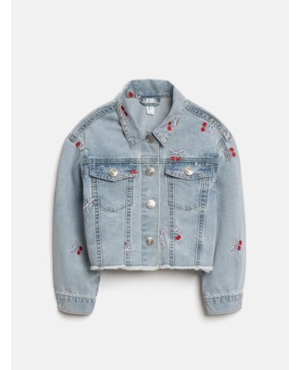 Куртка джинсовая детская для девочек Orta светло-голубой