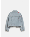 Куртка джинсовая детская для девочек Orta светло-голубой