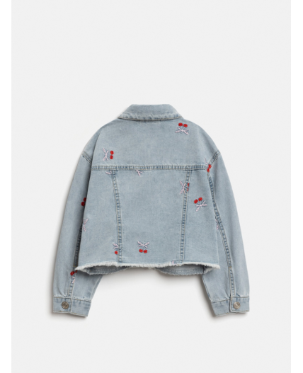 Куртка джинсовая детская для девочек Orta светло-голубой