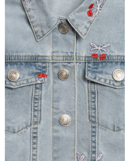 Куртка джинсовая детская для девочек Orta светло-голубой