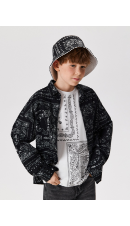 Панама детская Prasa черно-белый