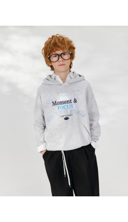 Джемпер детский для мальчиков Sura серый меланж