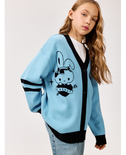 Кардиган детский для девочек Valeria голубой