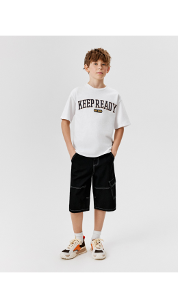 Шорты джинсовые детские для мальчиков Varano черный