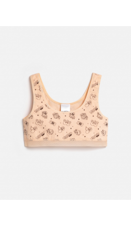 Бюстгальтер спортивный для девочек Alma бежевый