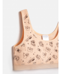 Бюстгальтер спортивный для девочек Alma бежевый