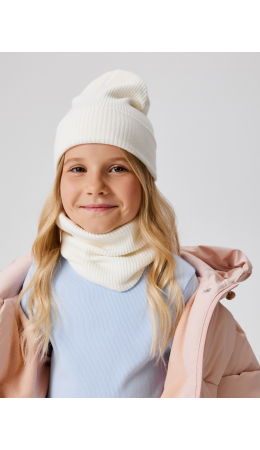 Шапка детская Asmaa_h молочный