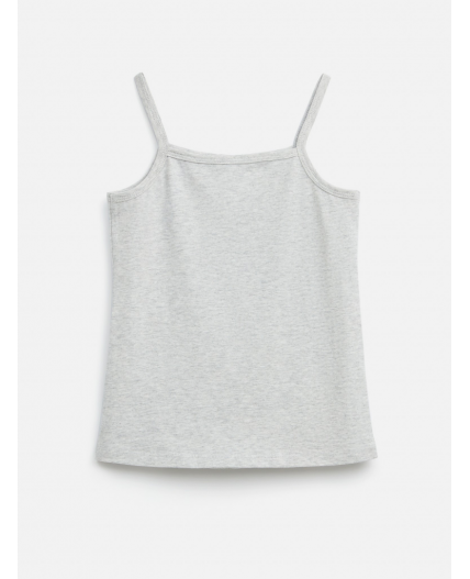 Майка детская для девочек Brass серый меланж