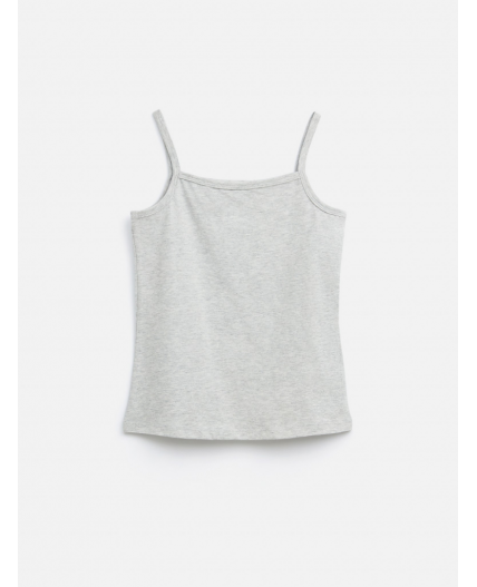 Майка детская для девочек Brass1 серый меланж