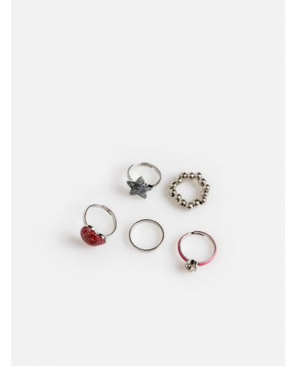 Набор из 5 колец дет. Cozzolino светло-розовый