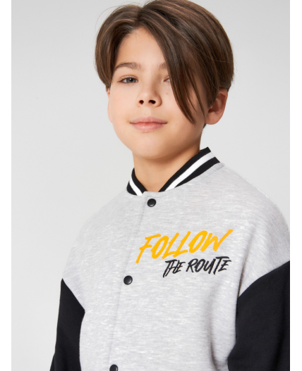 Куртка детская для мальчиков Croatia серый меланж