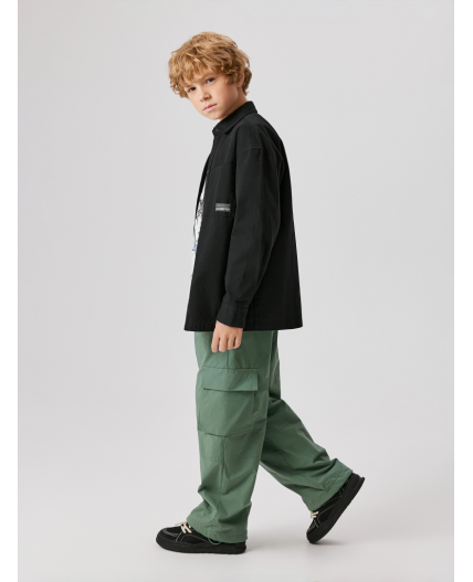 Брюки на подкладке детские для мальчиков Godo серо-голубой