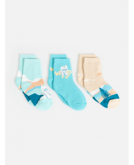 Носки детские в наборе из 3 пар Gor цвет в ассортименте