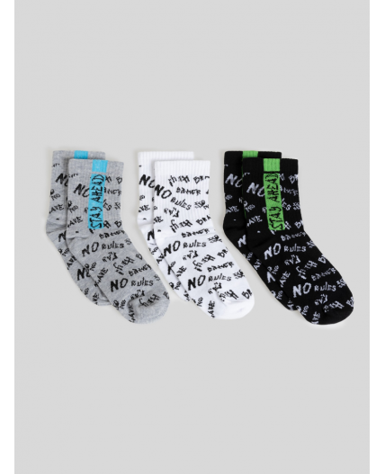 Носки детские в наборе из 3 пар Hiromi цвет в ассортименте