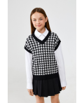 Жилет детский для девочек Jimmy черно-белый