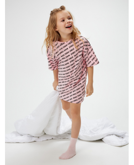 Ночная сорочка детская для девочек Lamara набивка