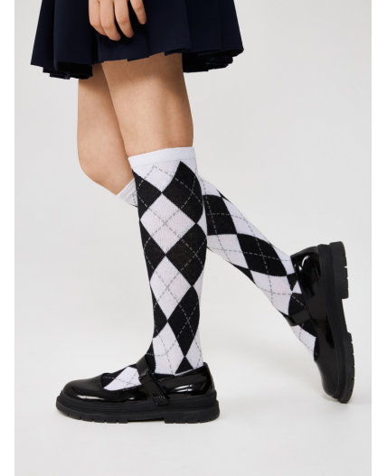 Получулки детские для девочек Liben черно-белый