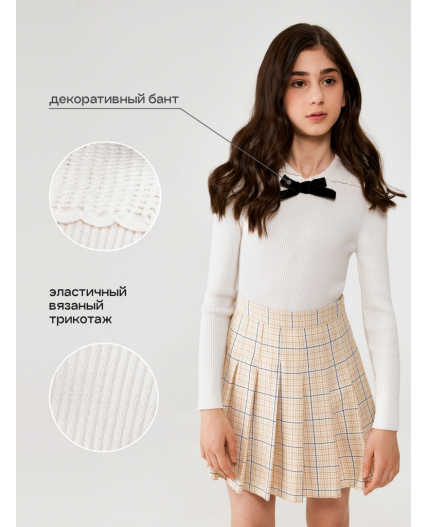Джемпер детский для девочек Mia молочный