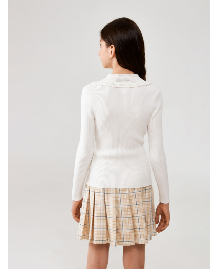 Джемпер детский для девочек Mia молочный